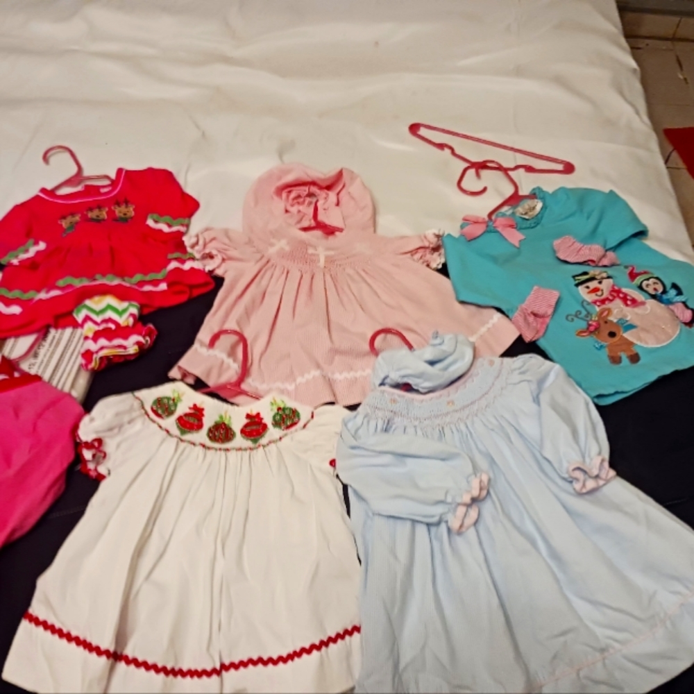Lot of 5 Smocked dresses/outfits